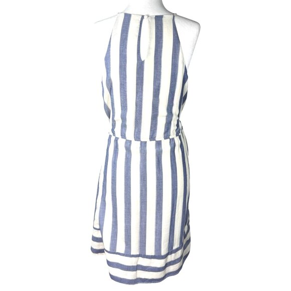 Altar'd State Womens Dress Size S Blue Striped Sleeveless Halter Elastic Waist - Picture 3 of 9